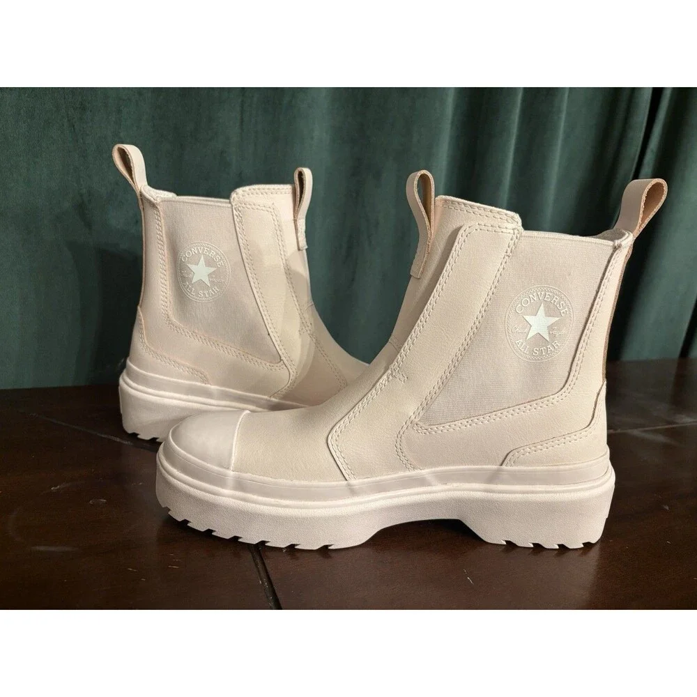 Converse Chuck Taylor All Star Lugged Leather Chelsea Boot Girls Sz 4.5 Blush💕